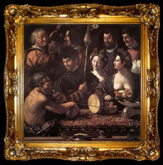 framed  DOSSI, Dosso Witchcraft (Allegory of Hercules) dfg, ta009-2